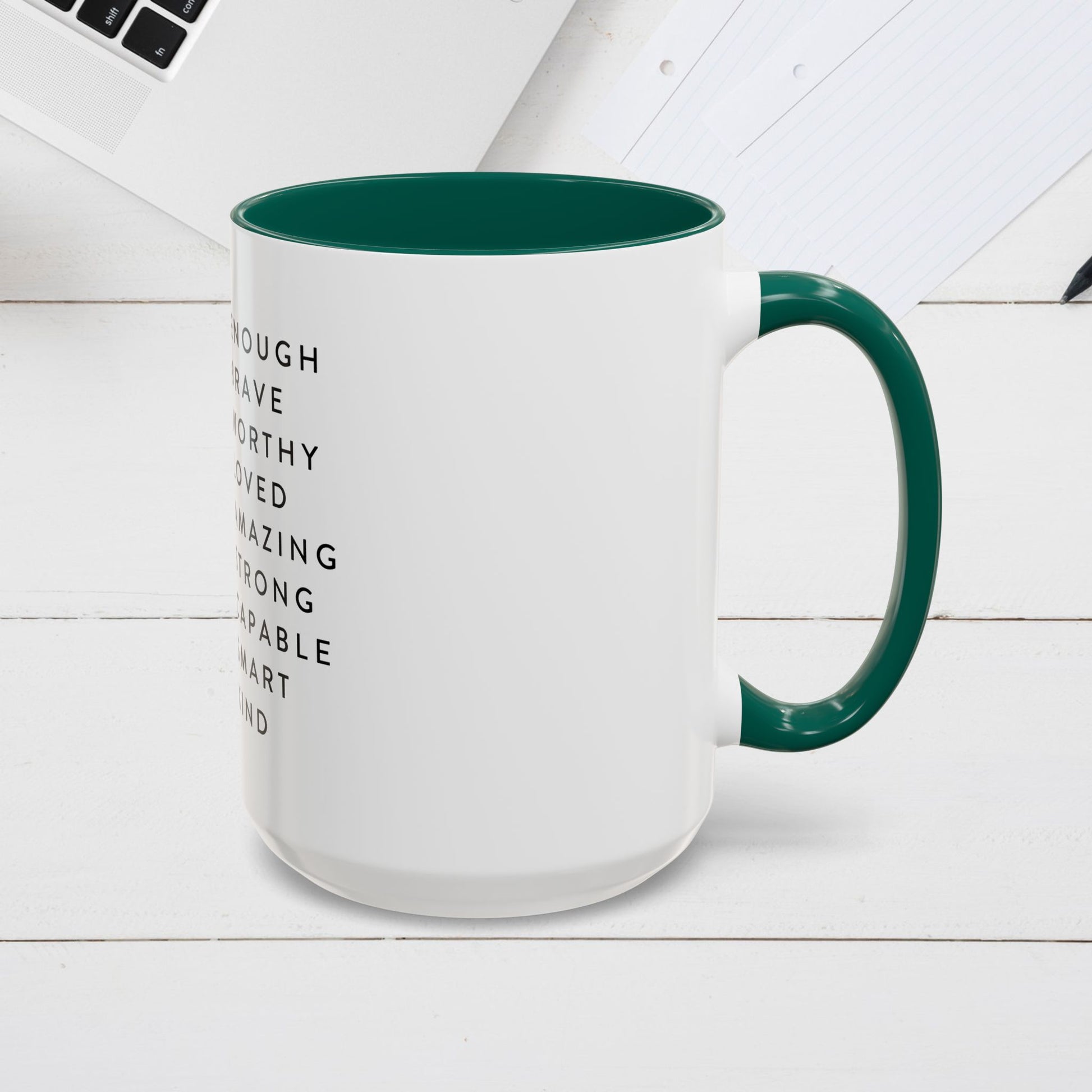 Inspirational Colorful Mug - Empowering Affirmations for Coffee Lovers - GULLYDESIGN
