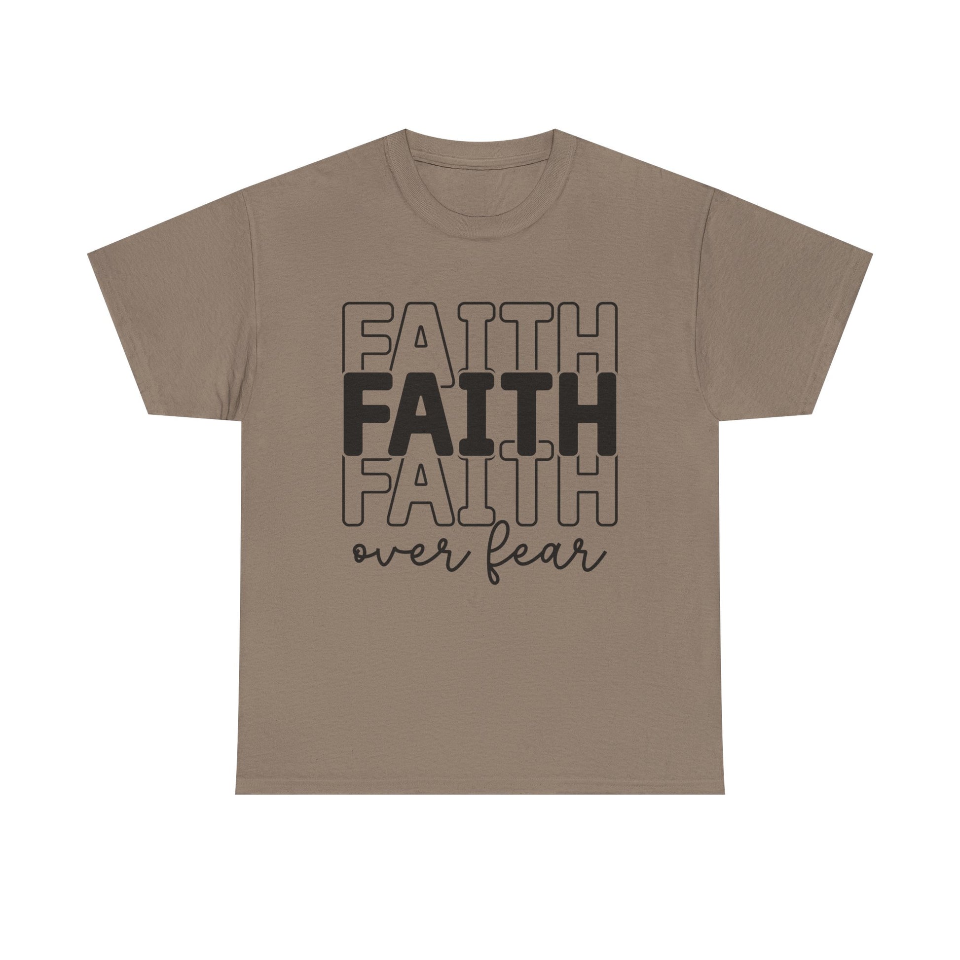 Faith Over Fear Unisex Heavy Cotton Tee - Inspirational T-Shirt - GULLYDESIGN