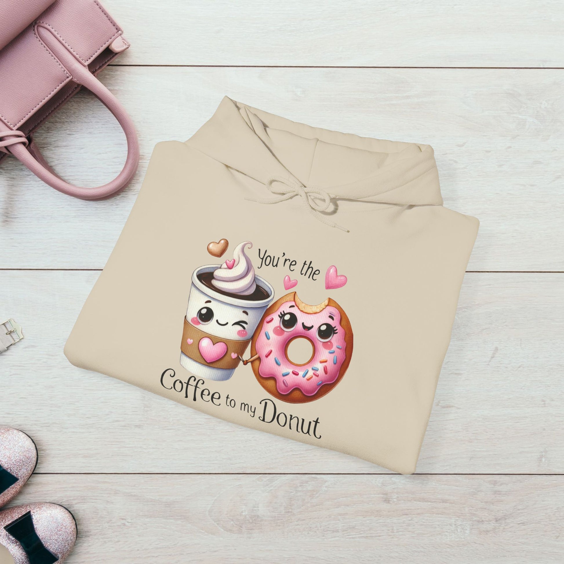 Cute Coffee & Donut Hoodie - You're the Coffee to My Donut Sweatshirt - GULLYDESIGN