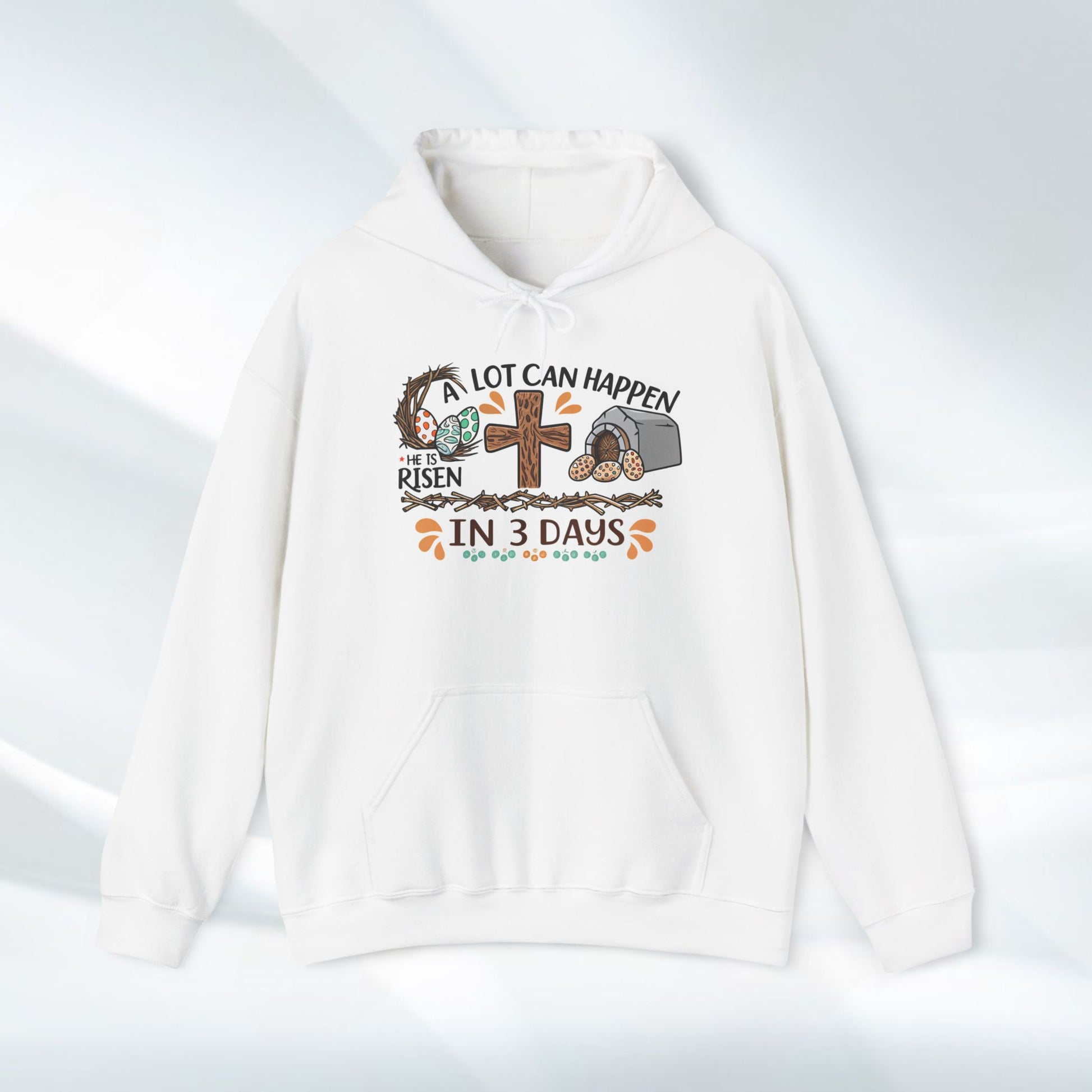 Inspirational Easter Hoodie - "A Lot Can Happen in 3 Days" - Unisex Heavy Blend Sweatshirt - GULLYDESIGN