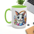 Cute Easter Bunny Mug - Colorful Ceramic Coffee Cup for Spring Celebrations - GULLYDESIGN