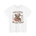 Feral Moms Social Club Tee - Unisex Heavy Cotton T-Shirt for Fun & Rebellious Moms - GULLYDESIGN