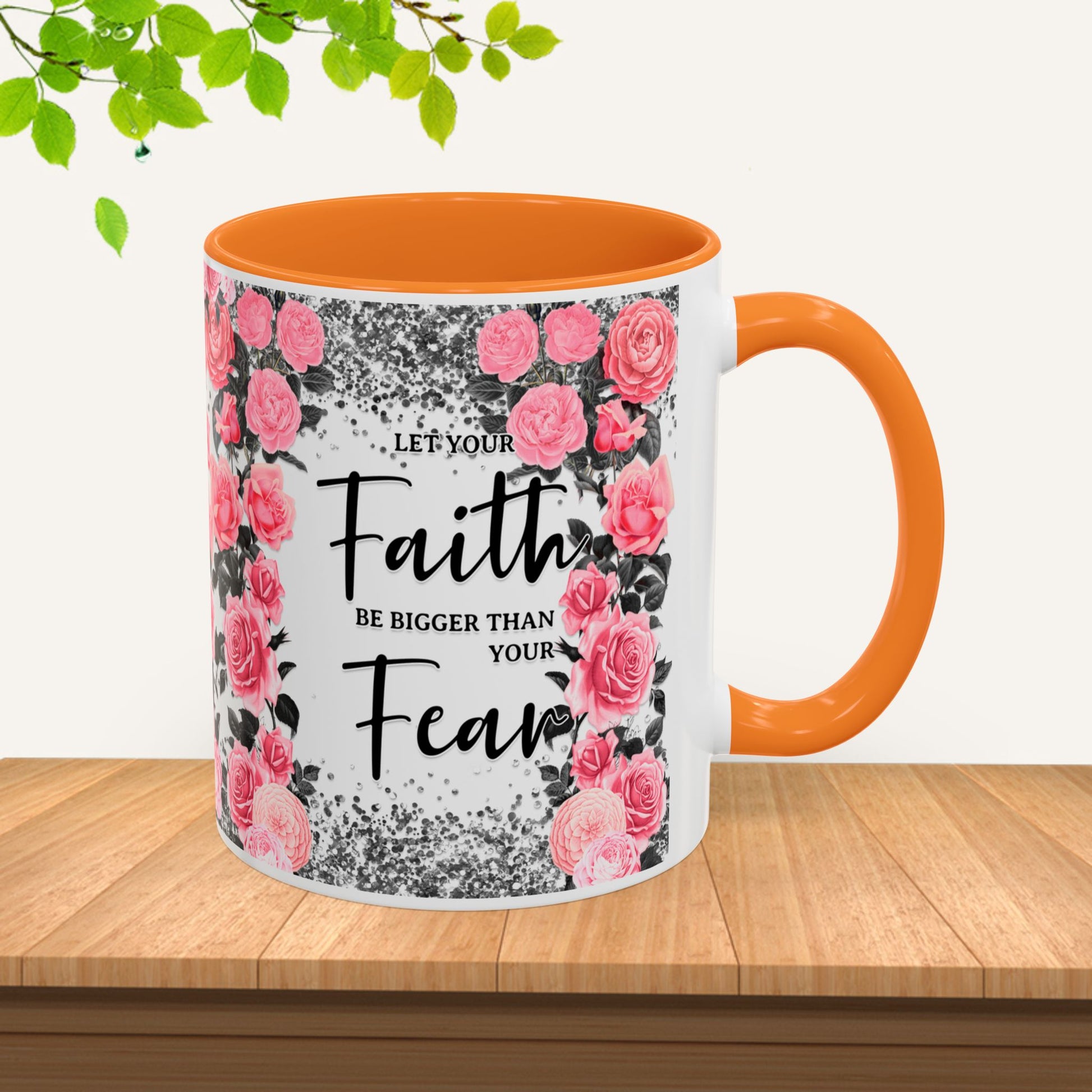 Colorful Floral Faith Mugs - Inspirational Coffee Cups for Home & Gifts - GULLYDESIGN