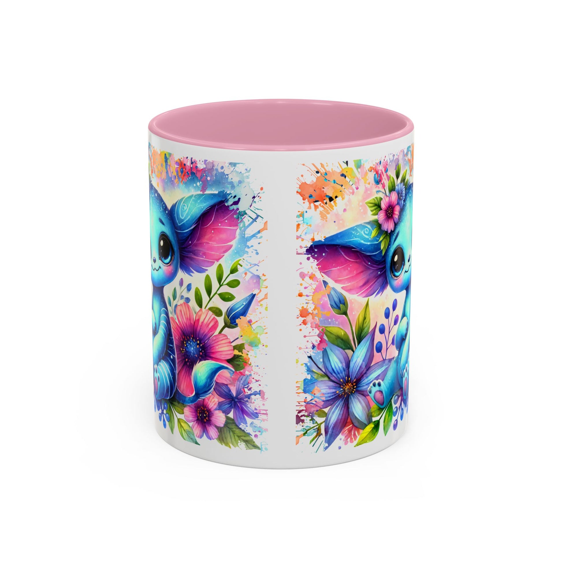 Colorful Floral Character Mug - Cute 11oz/15oz Coffee Mug for Nature Lovers - GULLYDESIGN