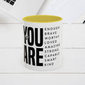 Inspirational Colorful Mug - Empowering Affirmations for Coffee Lovers - GULLYDESIGN