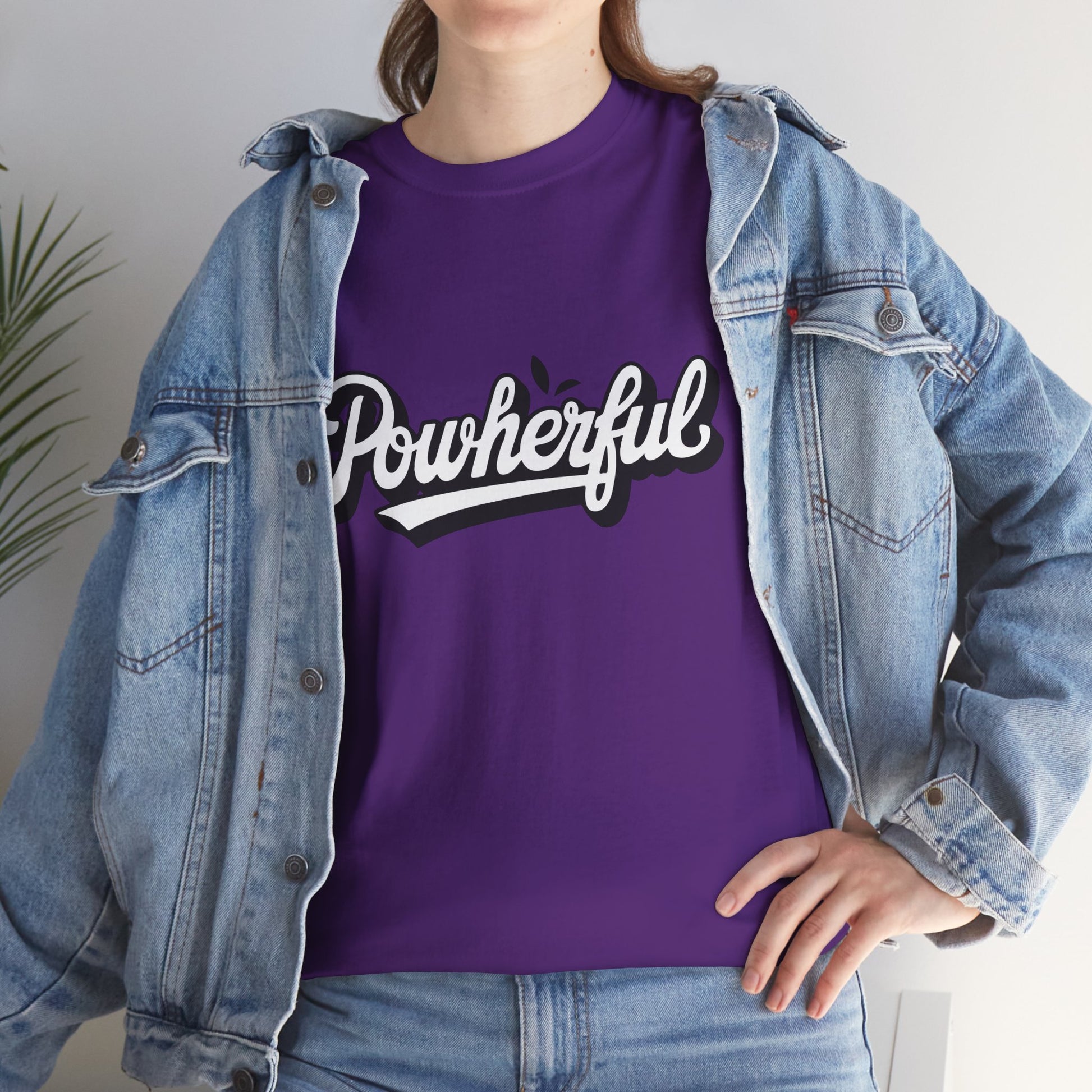 Unisex Heavy Cotton Tee - 'Powerful' Graphic Tee for Empowerment and Self-Expression - GULLYDESIGN
