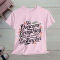 Empowering Women's Quote Unisex Heavy Cotton Tee - 'She Overcame Everything' - GULLYDESIGN