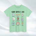 God Says I Am Unisex Heavy Cotton Tee - Inspirational Graphic T-Shirt - GULLYDESIGN