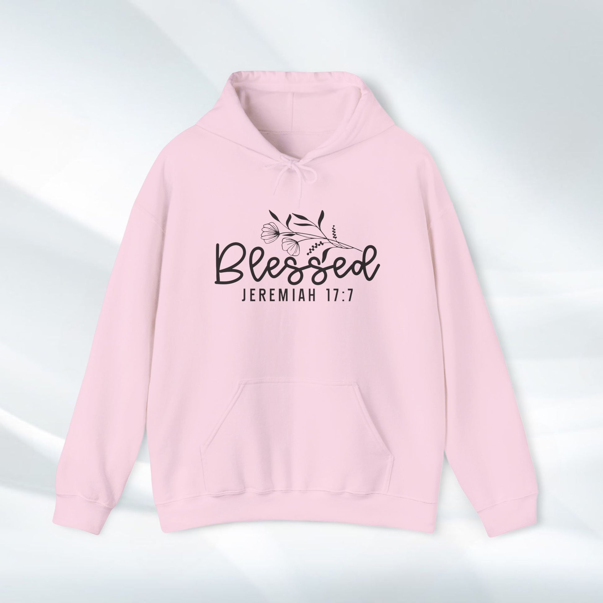 Blessed Hooded Sweatshirt | Jeremiah 17:7 | Cozy Unisex Sweatshirt for Faith & Inspiration - GULLYDESIGN