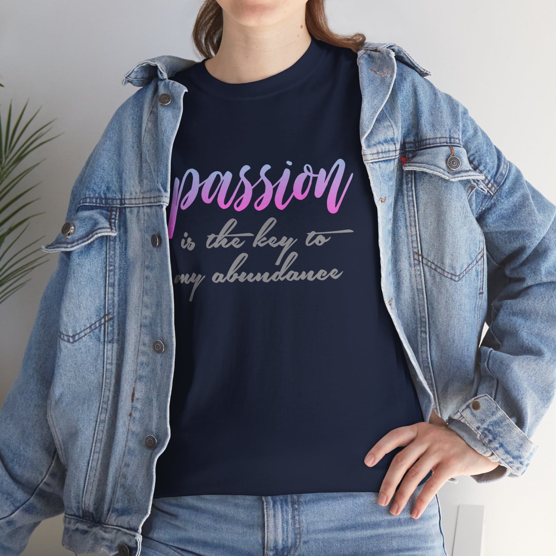 Passion is the Key Unisex Heavy Cotton Tee - Motivational T-Shirt for Inspiration and Abundance - GULLYDESIGN