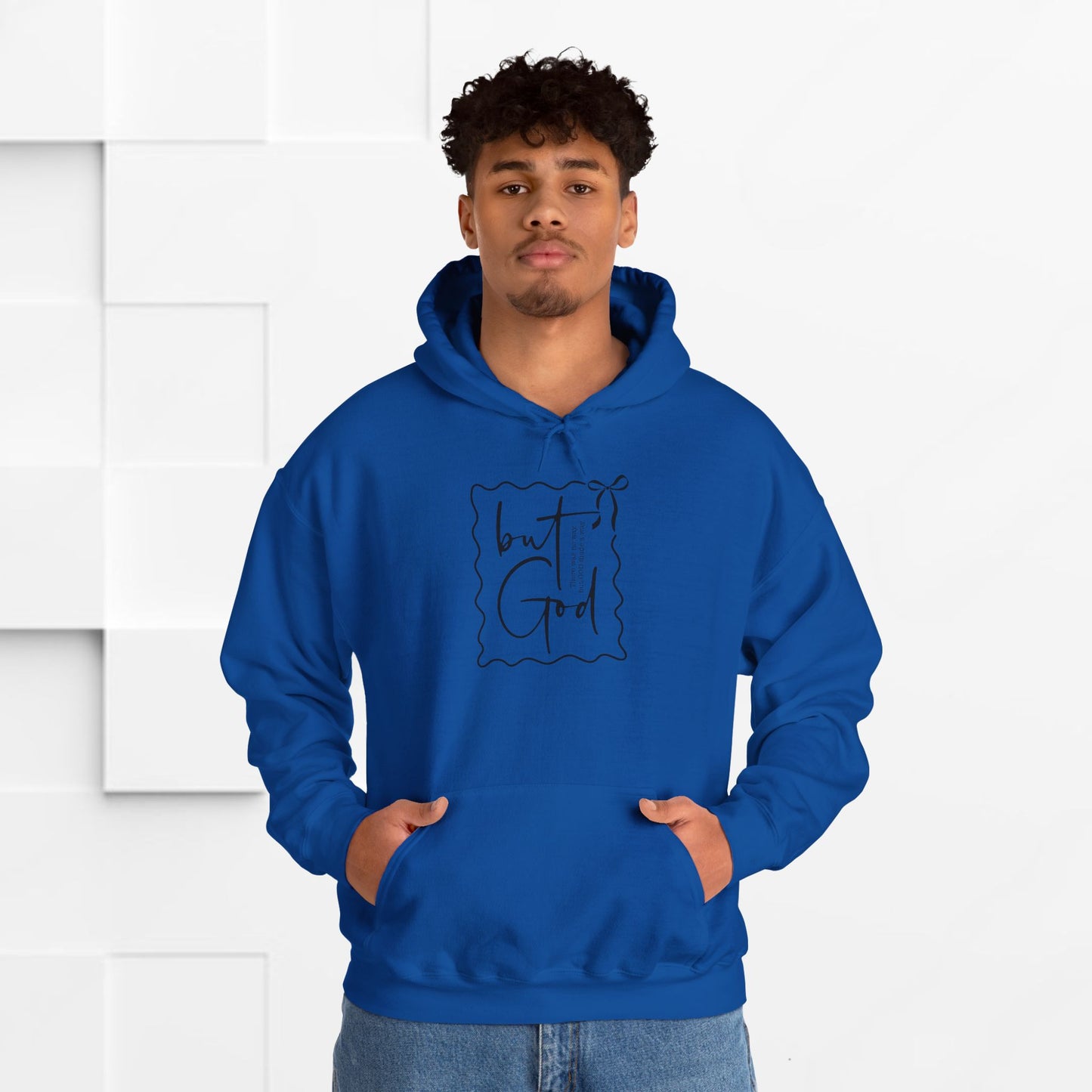 Inspirational Unisex Heavy Blend Hoodie - "but God" Design