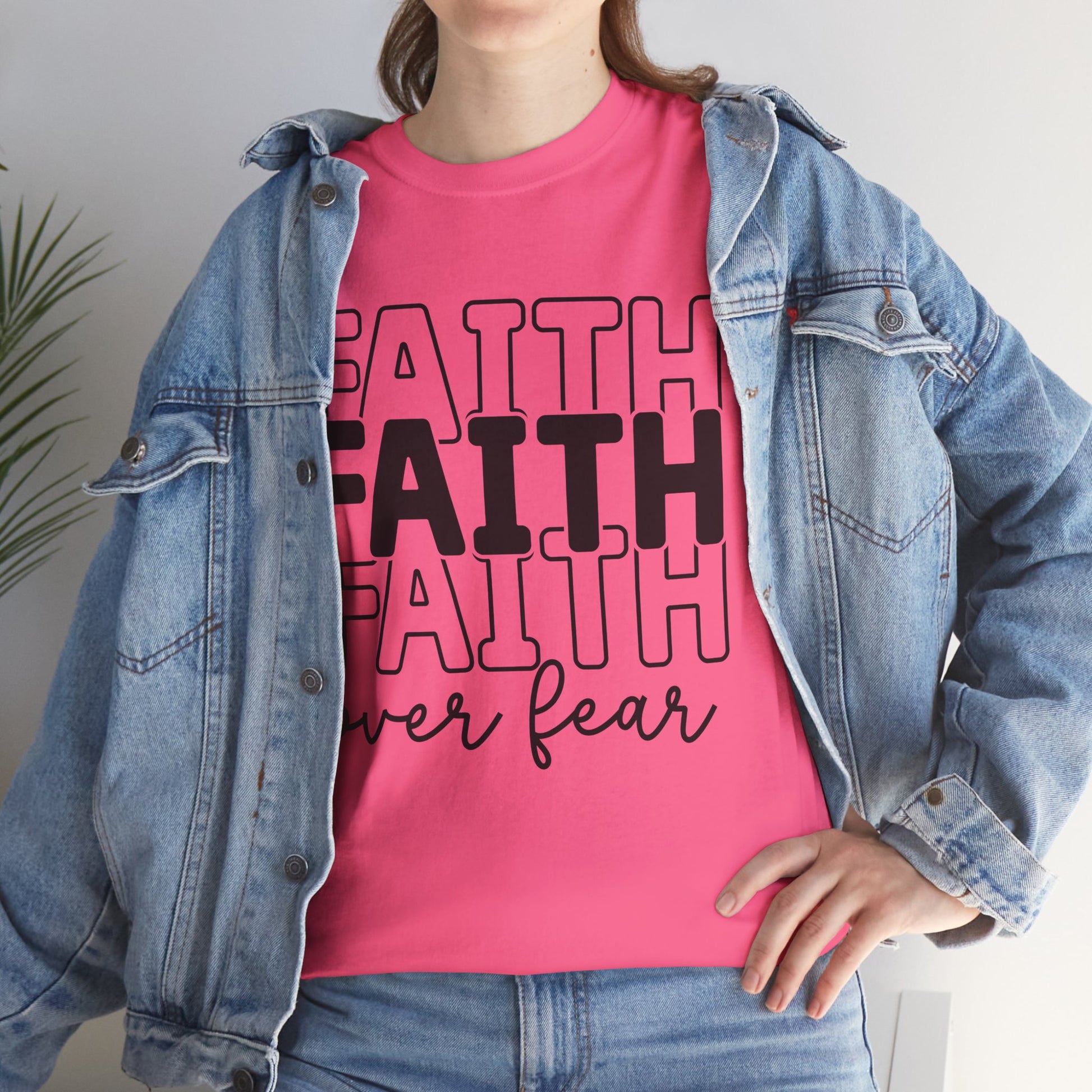 Faith Over Fear Unisex Heavy Cotton Tee - Inspirational T-Shirt - GULLYDESIGN