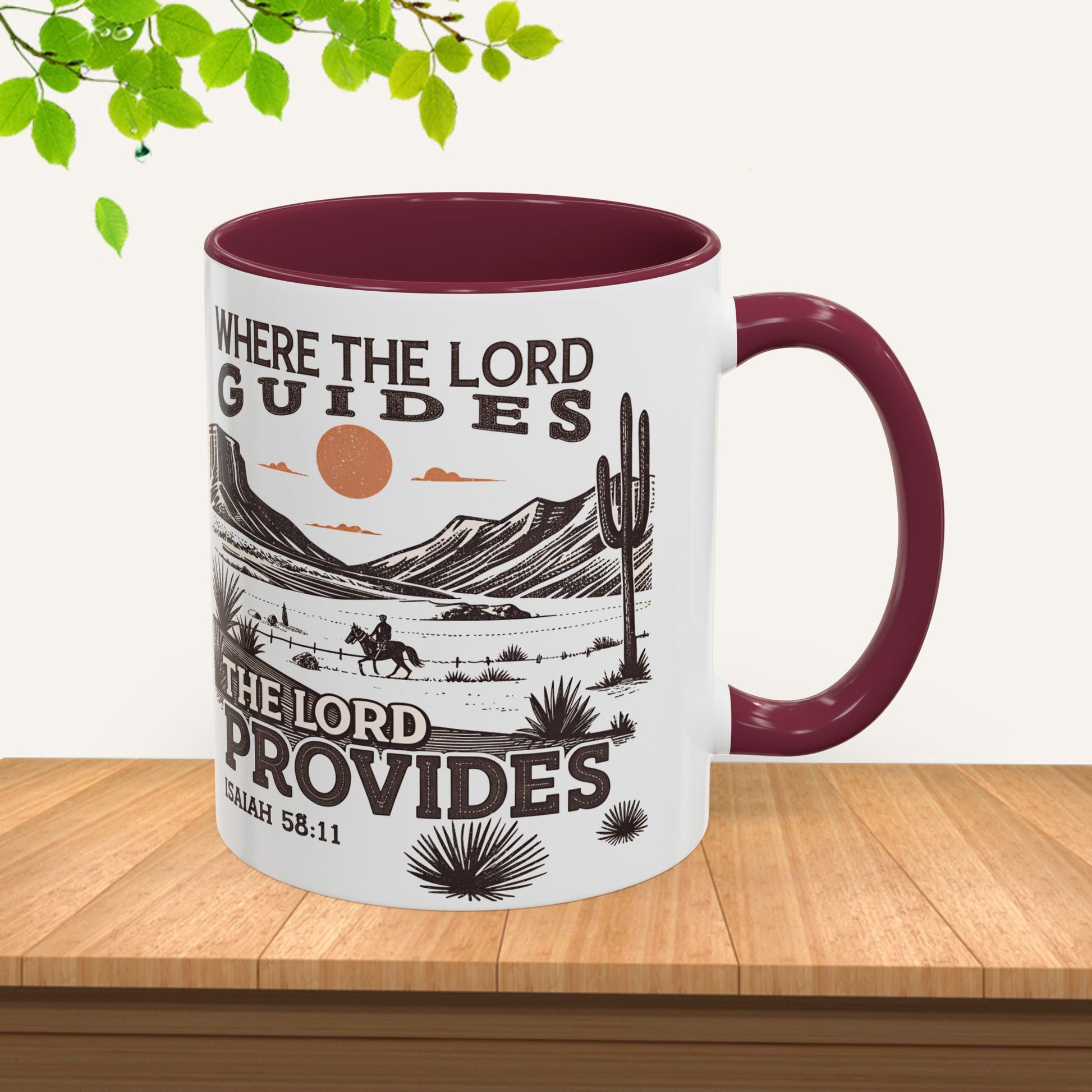 Inspirational Desert Scene Mug - 11oz & 15oz Colorful Coffee Cup for Faith & Encouragement - GULLYDESIGN