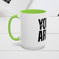 Inspirational Colorful Mug - Empowering Affirmations for Coffee Lovers - GULLYDESIGN