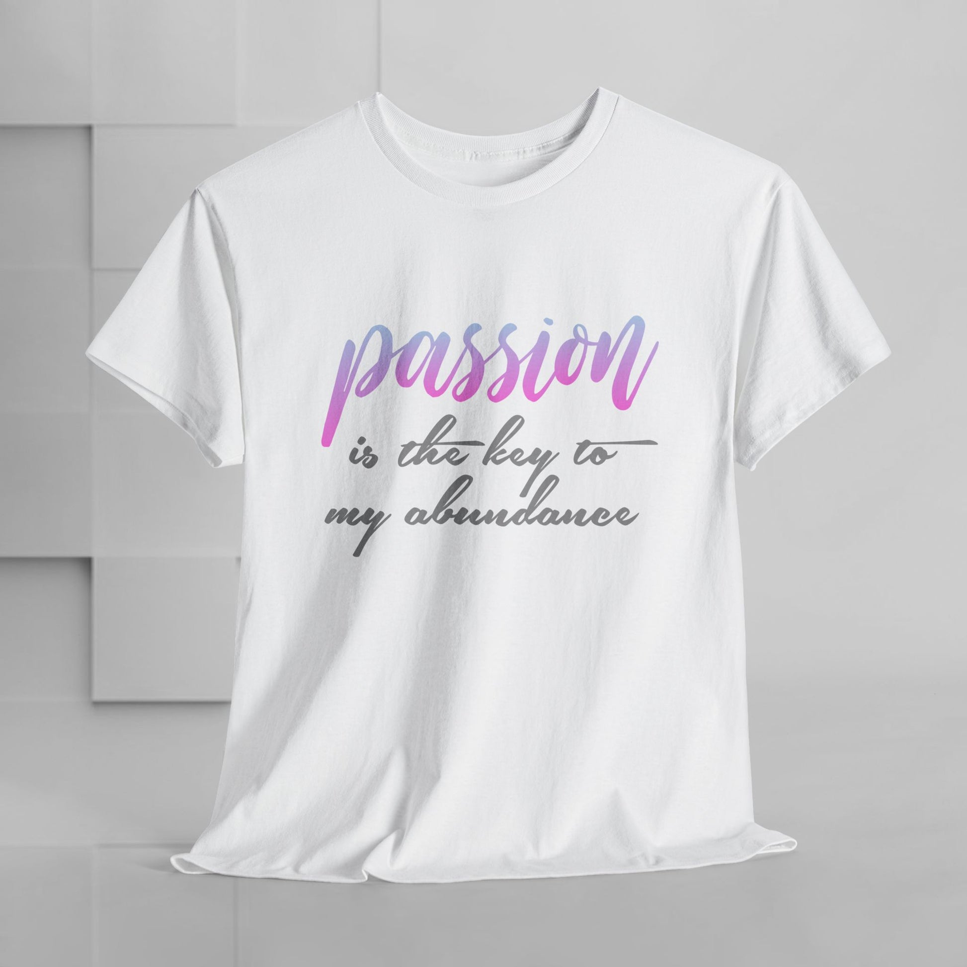 Passion is the Key Unisex Heavy Cotton Tee - Motivational T-Shirt for Inspiration and Abundance - GULLYDESIGN