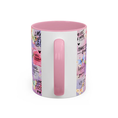 Inspirational Grateful and Thankful Butterfly Mug - Colorful 11oz & 15oz Coffee Cup with Motivational Quotes