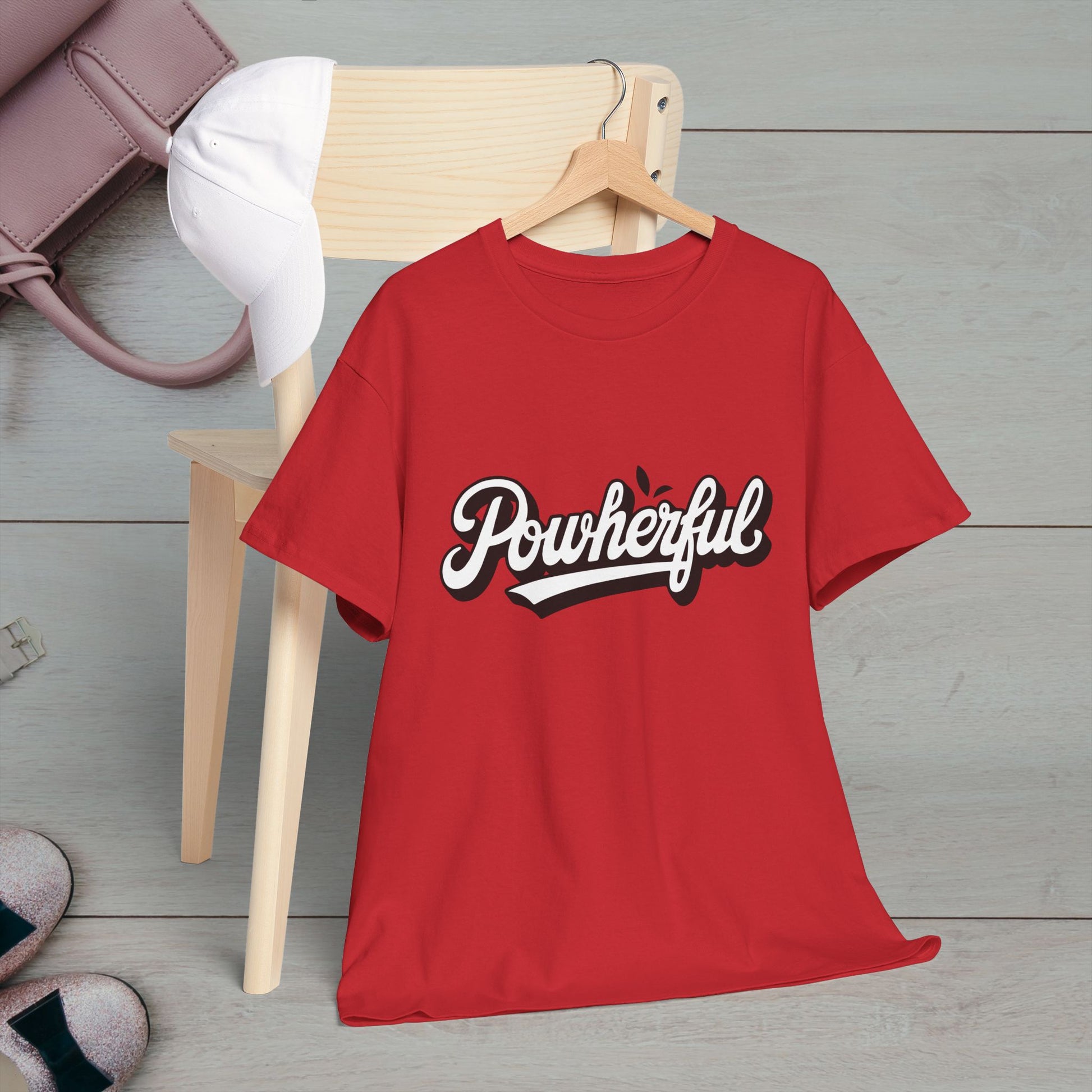 Unisex Heavy Cotton Tee - 'Powerful' Graphic Tee for Empowerment and Self-Expression - GULLYDESIGN