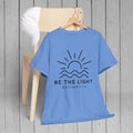 Inspirational Unisex Heavy Cotton Tee - 'Be The Light' Matthew 5:14 - GULLYDESIGN