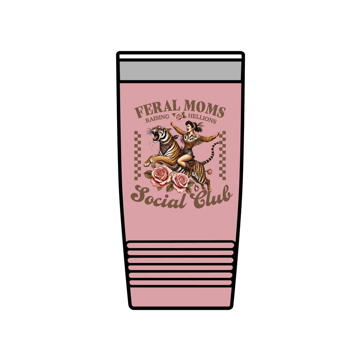 Feral Moms Insulated Tumbler – 20oz – Raise Hell & Stay Hydrated - GULLYDESIGN