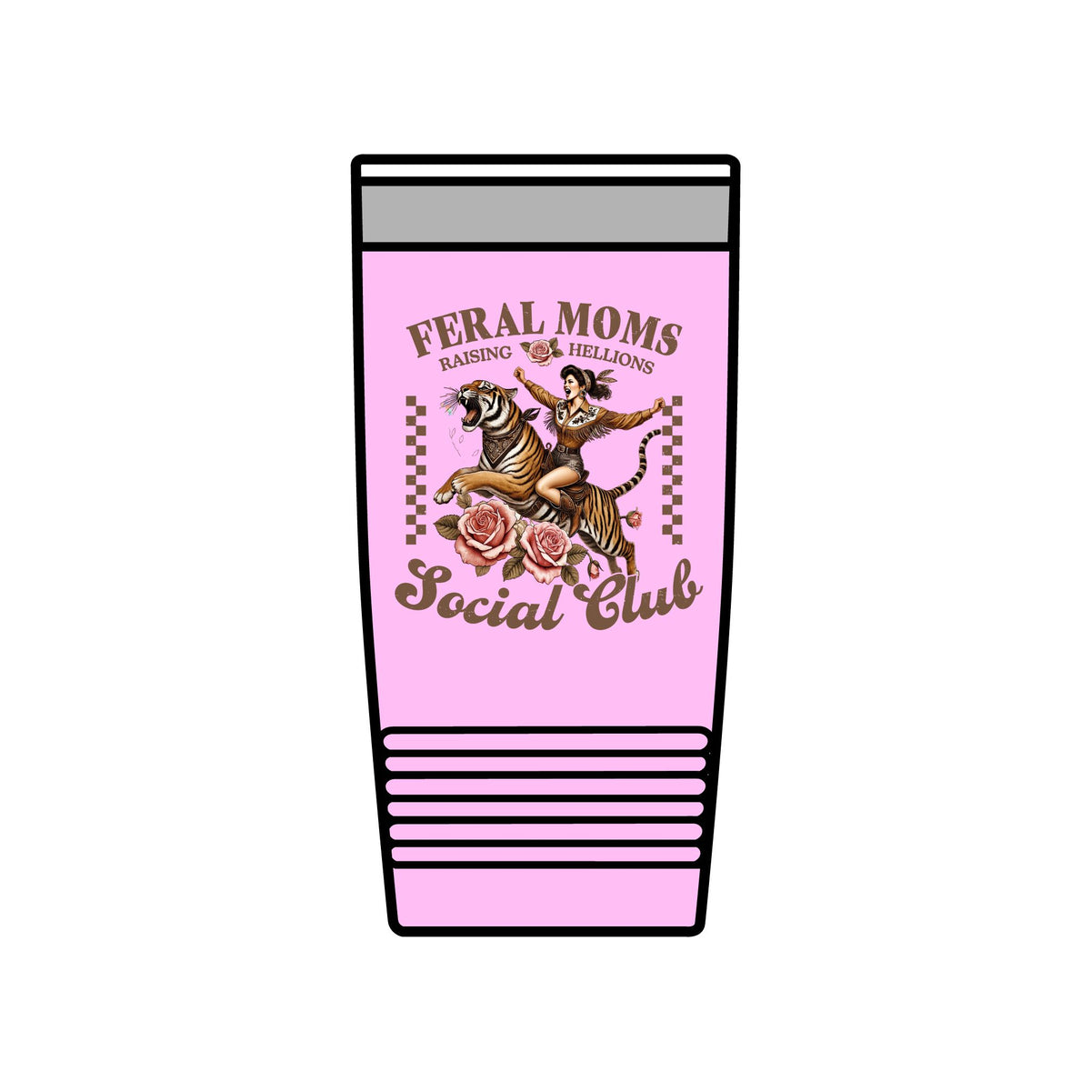 Feral Moms Insulated Tumbler – 20oz – Raise Hell & Stay Hydrated - GULLYDESIGN