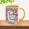 Colorful Floral Faith Mugs - Inspirational Coffee Cups for Home & Gifts - GULLYDESIGN