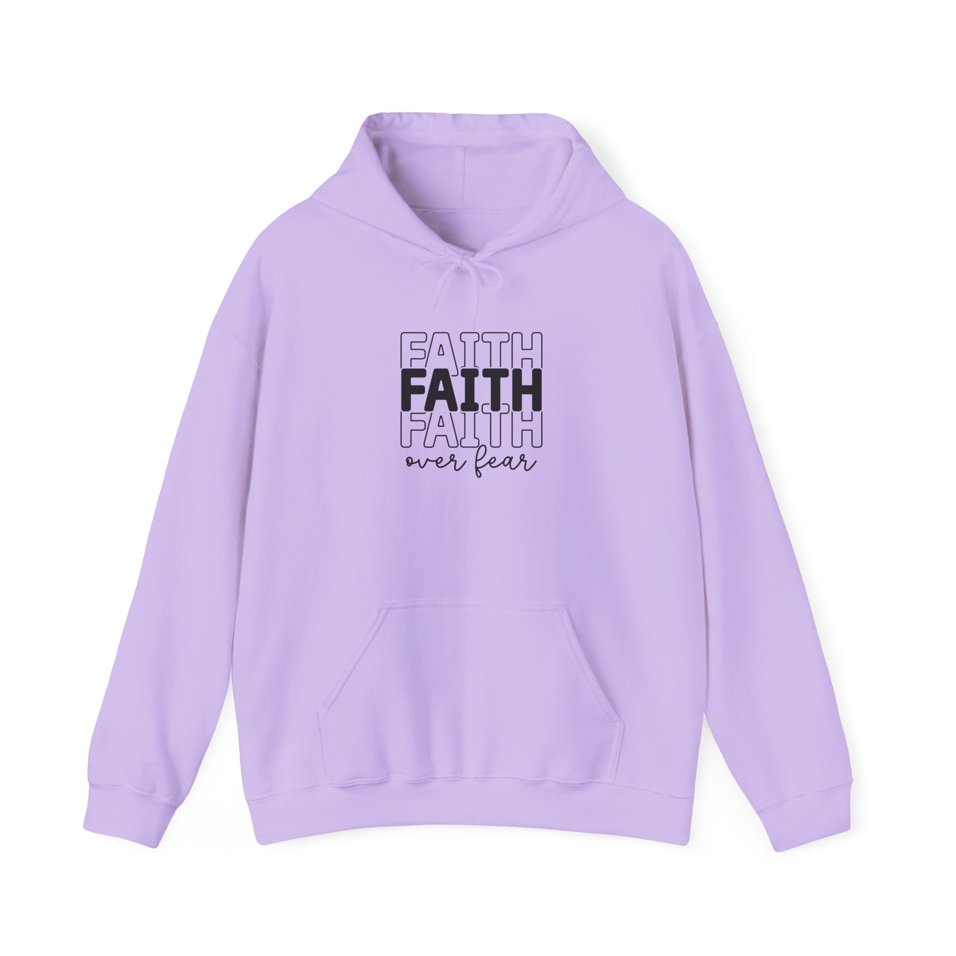 Faith Over Fear Unisex Hooded Sweatshirt - Inspirational Casual Wear - GULLYDESIGN