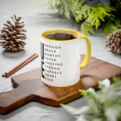 Inspirational Colorful Mug - Empowering Affirmations for Coffee Lovers