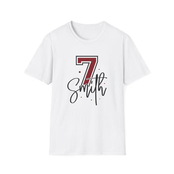 Customizable Unisex Softstyle T-Shirt with Name and Number Design