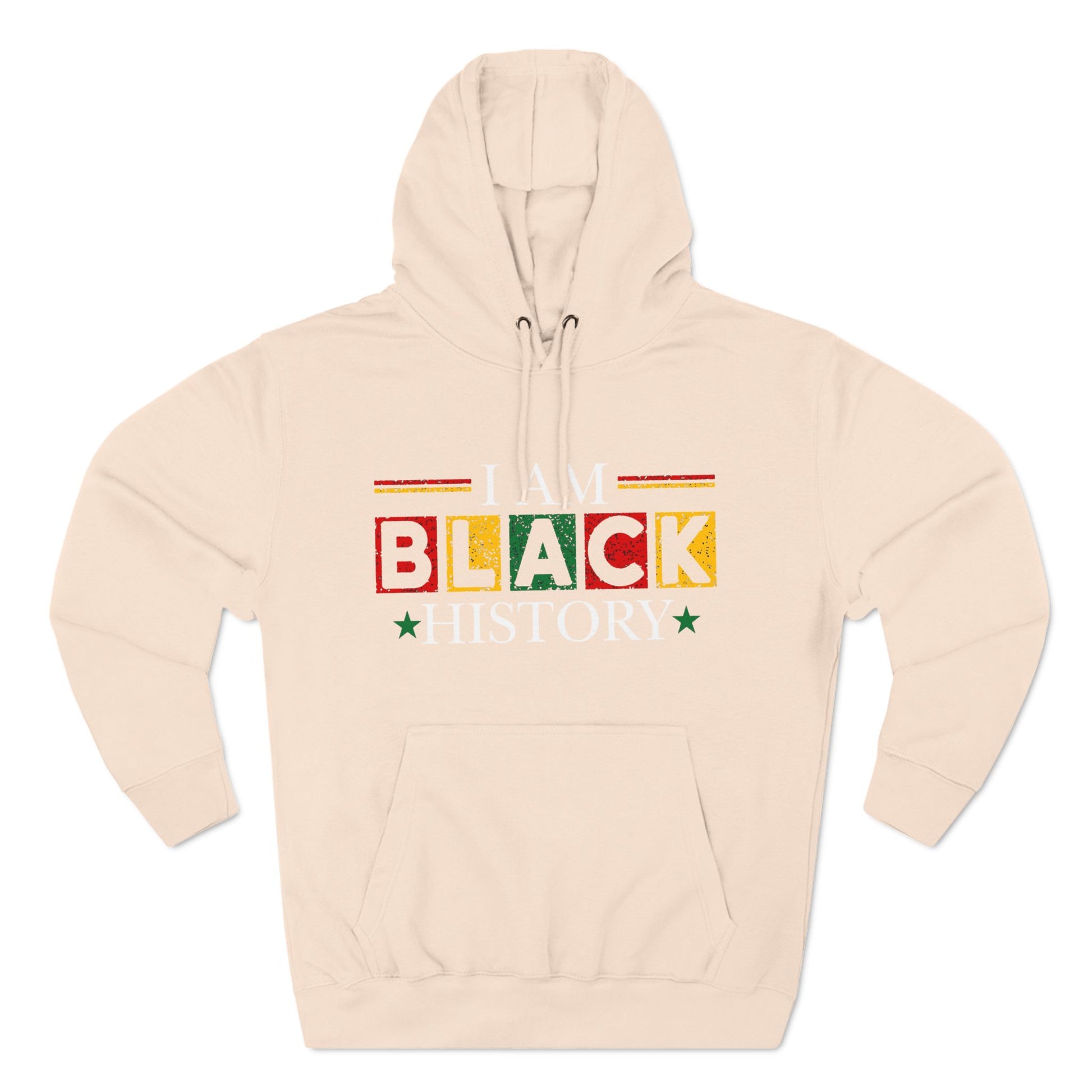 Black History Three-Panel Fleece Hoodie - Celebrate Identity & Culture - GULLYDESIGN