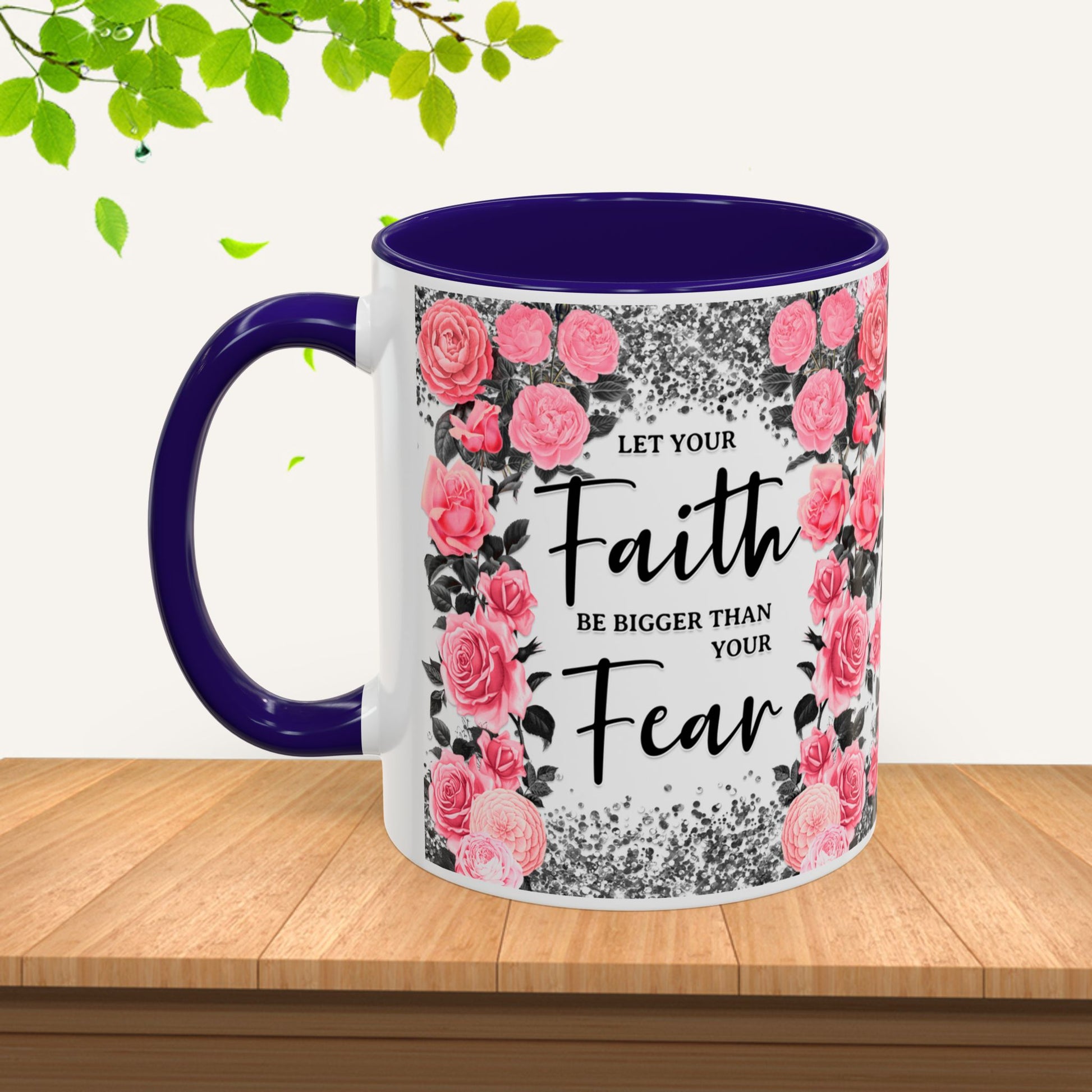 Colorful Floral Faith Mugs - Inspirational Coffee Cups for Home & Gifts - GULLYDESIGN