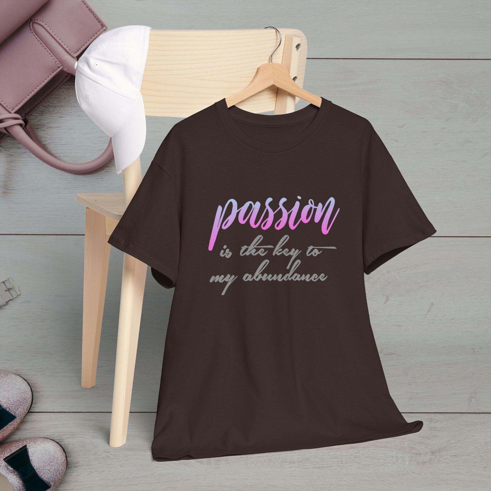 Passion is the Key Unisex Heavy Cotton Tee - Motivational T-Shirt for Inspiration and Abundance - GULLYDESIGN