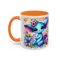 Colorful Floral Character Mug - Cute 11oz/15oz Coffee Mug for Nature Lovers - GULLYDESIGN