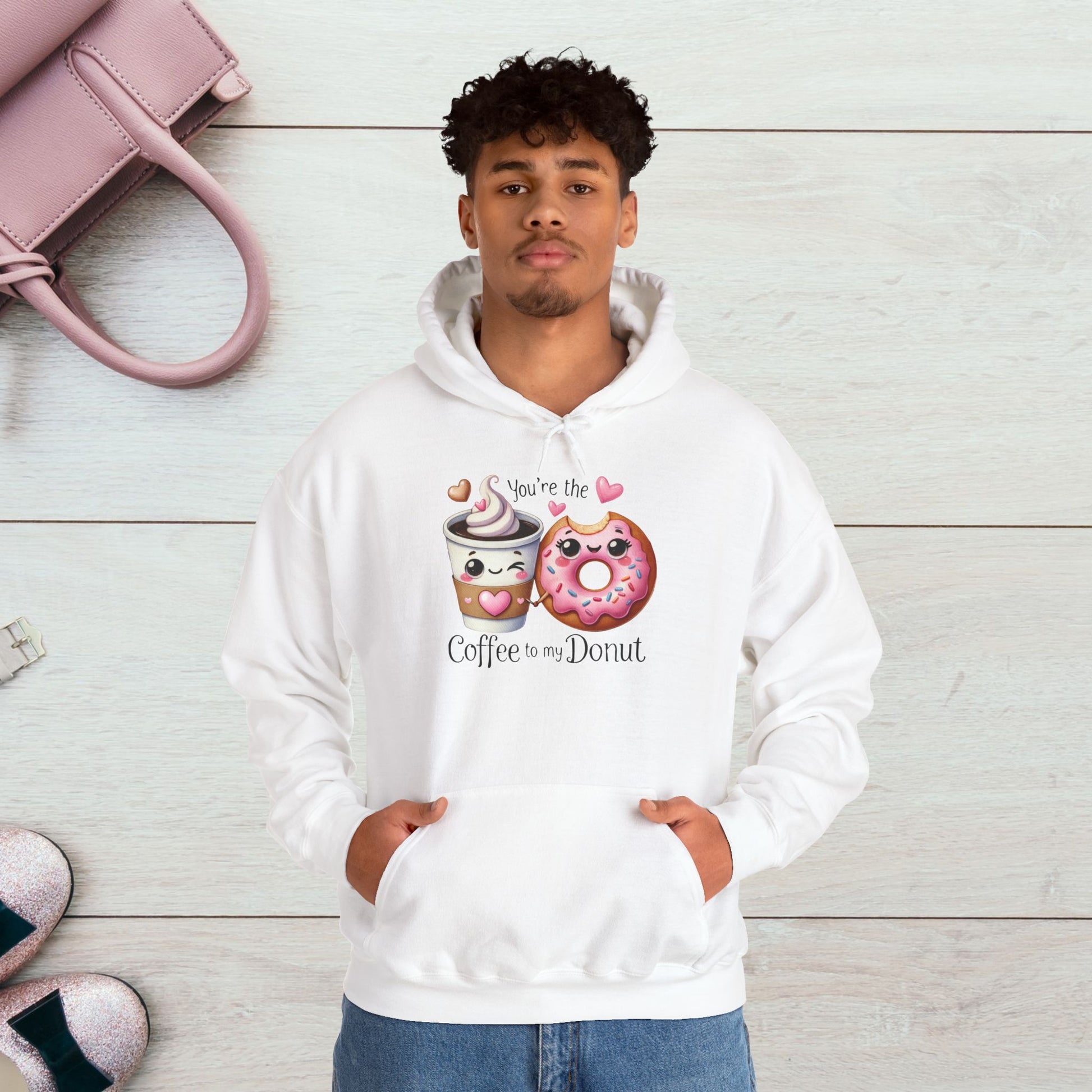 Cute Coffee & Donut Hoodie - You're the Coffee to My Donut Sweatshirt - GULLYDESIGN