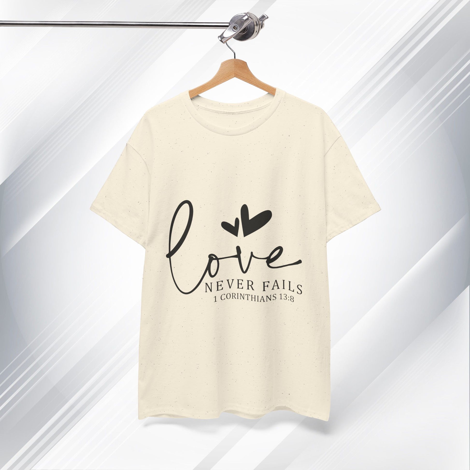 Love Never Fails Unisex Heavy Cotton Tee - Inspirational Christian T-Shirt - GULLYDESIGN