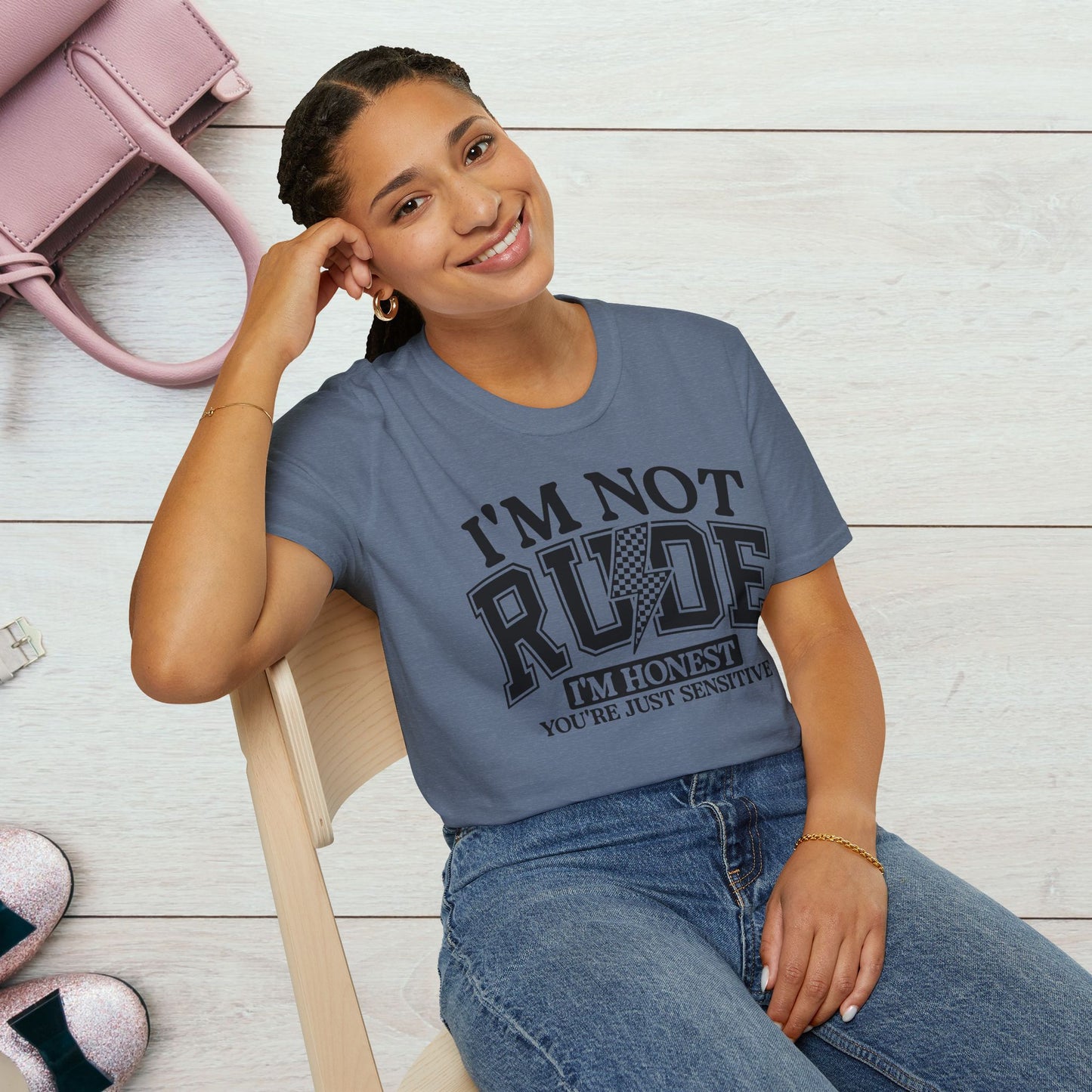 I'm Not Rude Unisex Softstyle T-Shirt – Honest Statement Tee for Fun Encounters