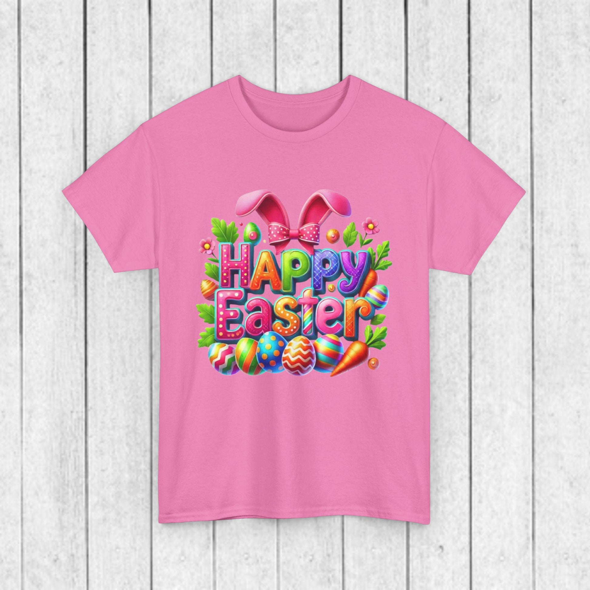 Happy Easter Unisex Heavy Cotton Tee - Fun & Festive Spring Shirt - GULLYDESIGN