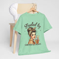 Fueled by Coffee & Chaos Unisex Tee - Fun Graphic Shirt for Coffee Lovers - GULLYDESIGN