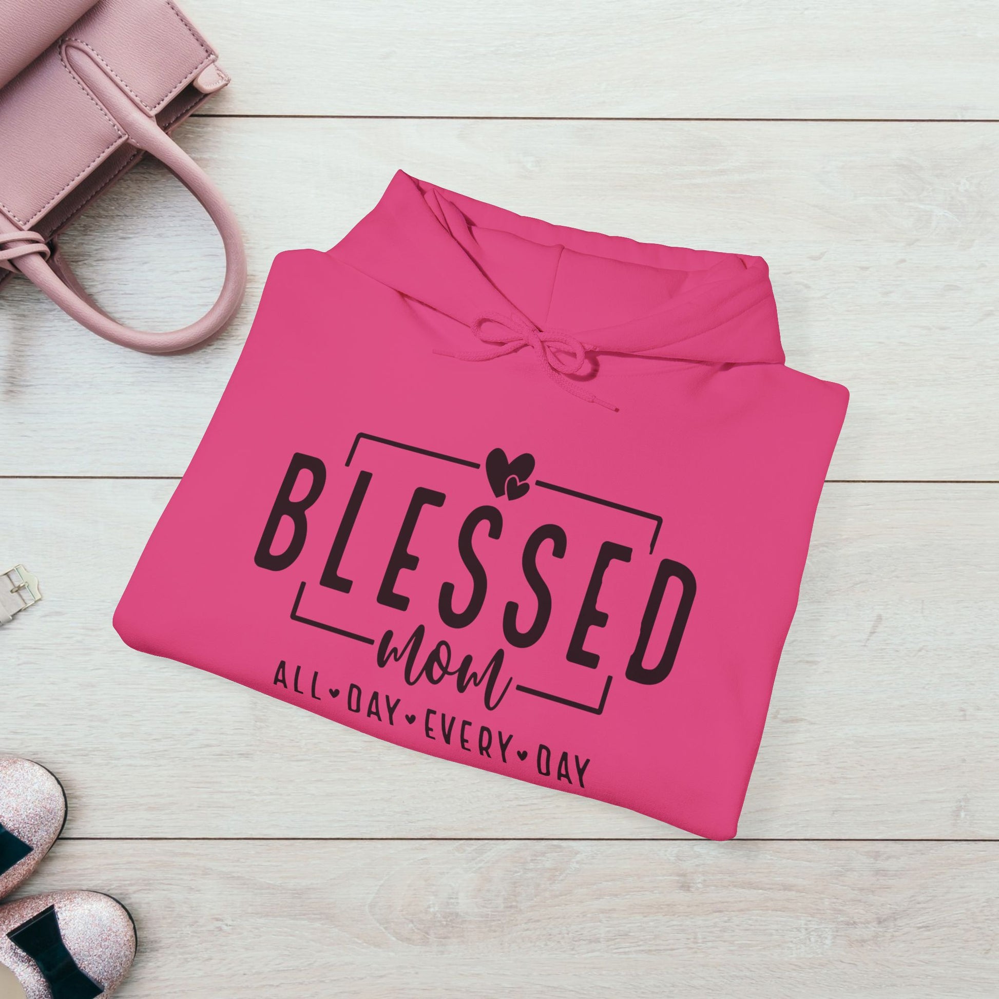 Blessed Mom Unisex Heavy Blend™ Hooded Sweatshirt - All Day Every Day - GULLYDESIGN