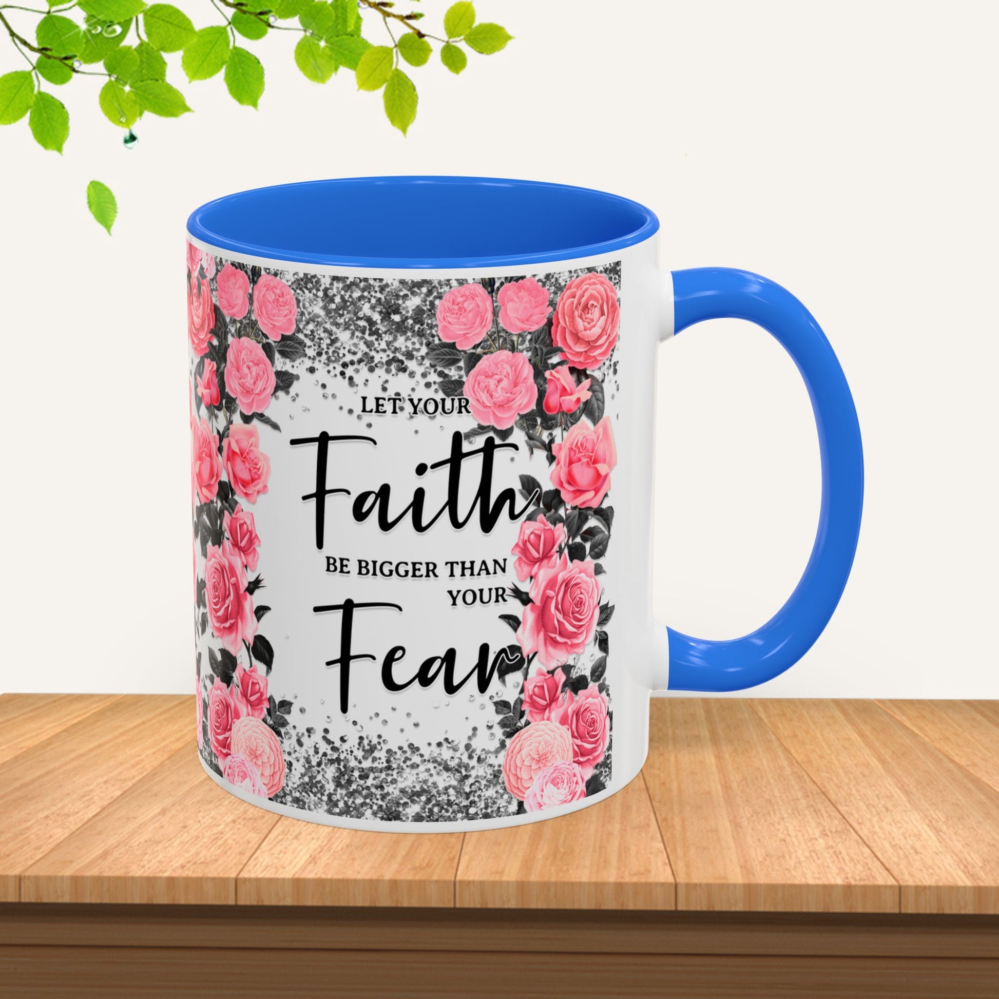 Colorful Floral Faith Mugs - Inspirational Coffee Cups for Home & Gifts - GULLYDESIGN