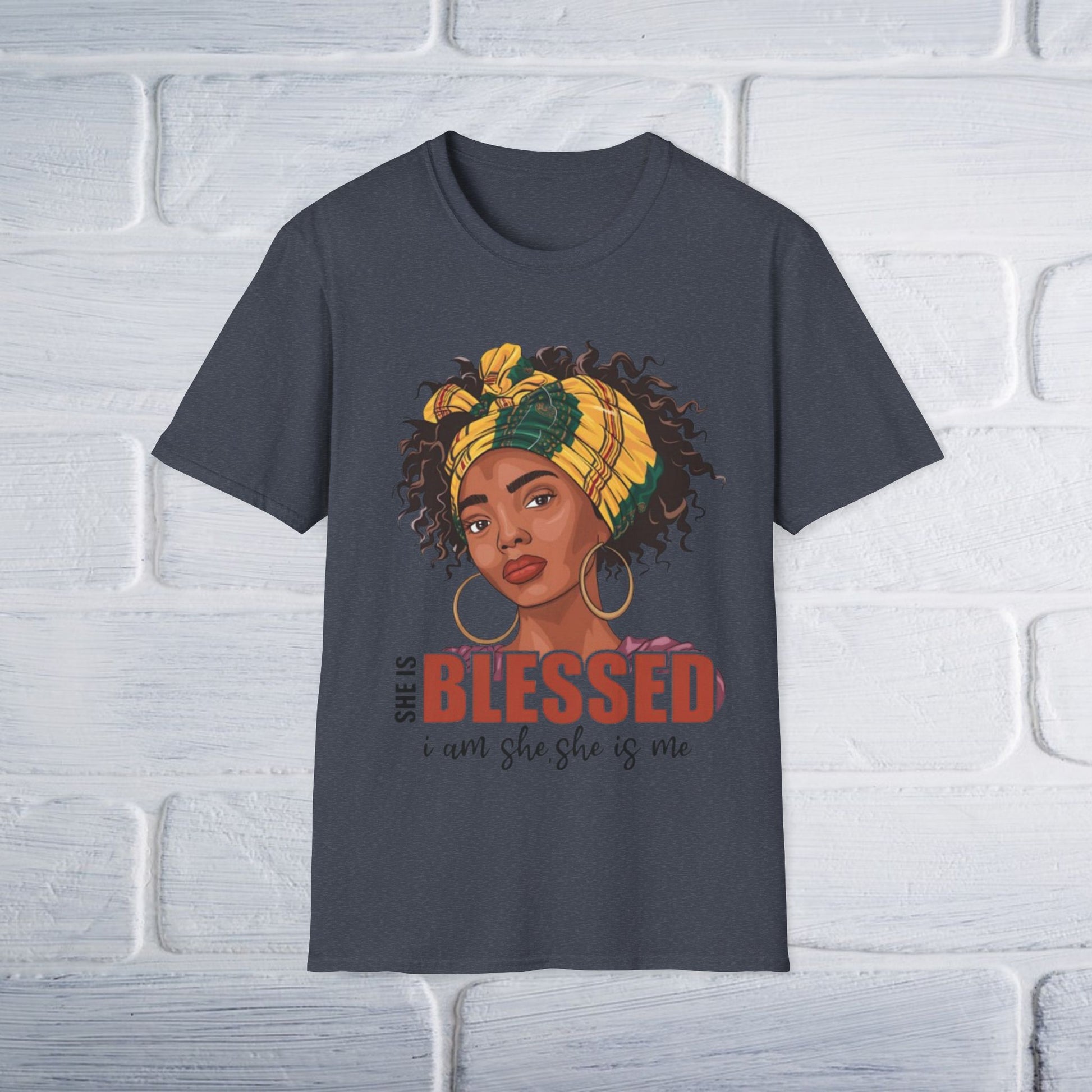 Blessed Unisex T-Shirt - She Is Blessed, I Am She, She Is Me Design - GULLYDESIGN