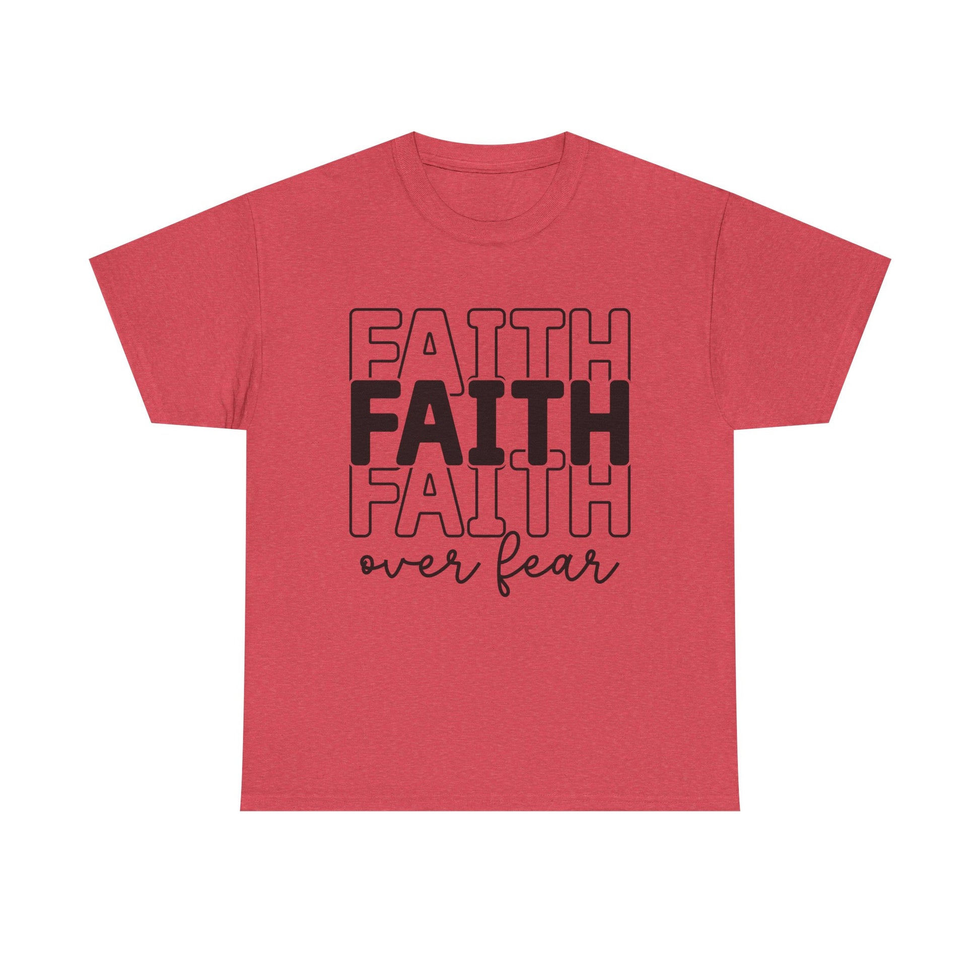 Faith Over Fear Unisex Heavy Cotton Tee - Inspirational T-Shirt - GULLYDESIGN