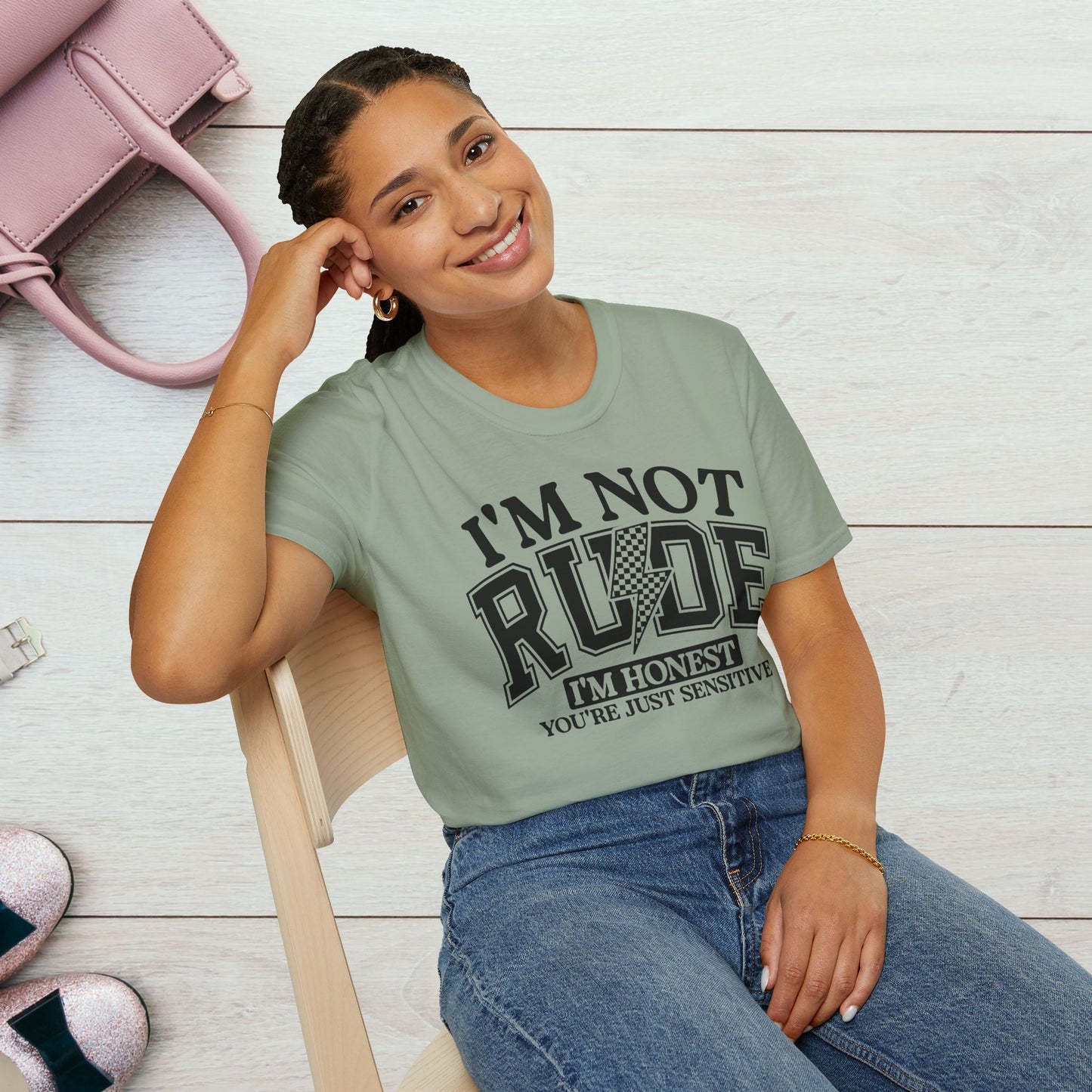 I'm Not Rude Unisex Softstyle T-Shirt – Honest Statement Tee for Fun Encounters