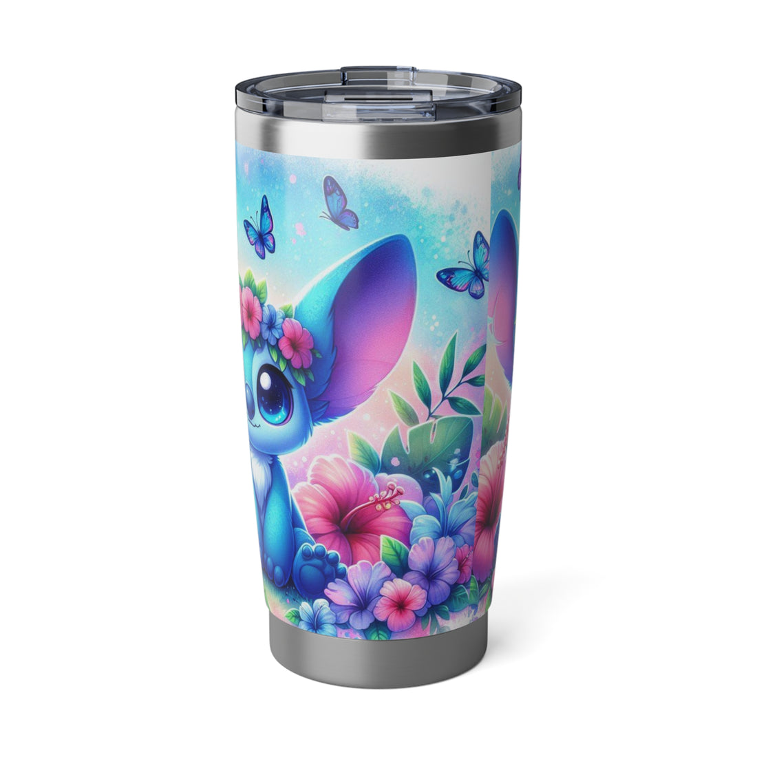 Whimsical Floral Tumbler - 20oz Vagabond Charm with Butterflies - GULLYDESIGN