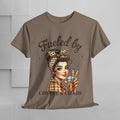 Fueled by Coffee & Chaos Unisex Tee - Fun Graphic Shirt for Coffee Lovers - GULLYDESIGN
