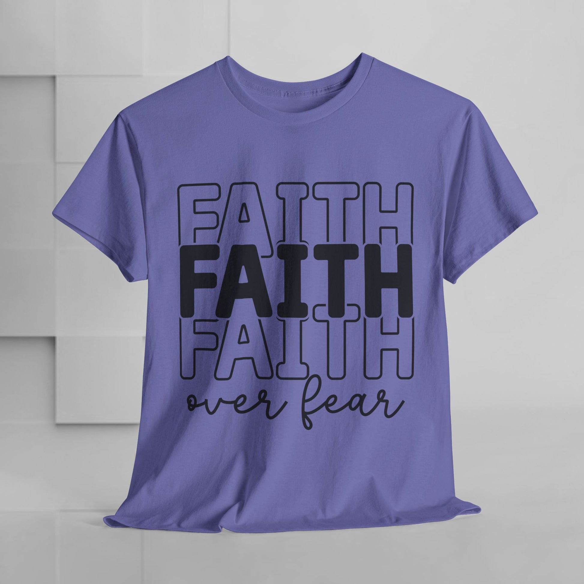 Faith Over Fear Unisex Heavy Cotton Tee - Inspirational T-Shirt - GULLYDESIGN