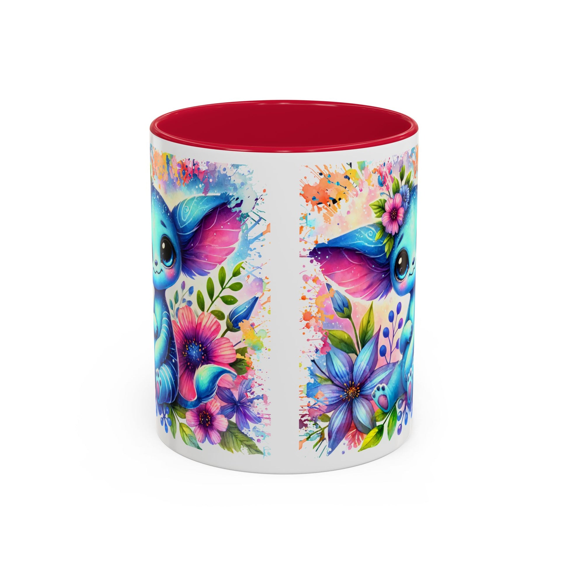 Colorful Floral Character Mug - Cute 11oz/15oz Coffee Mug for Nature Lovers - GULLYDESIGN