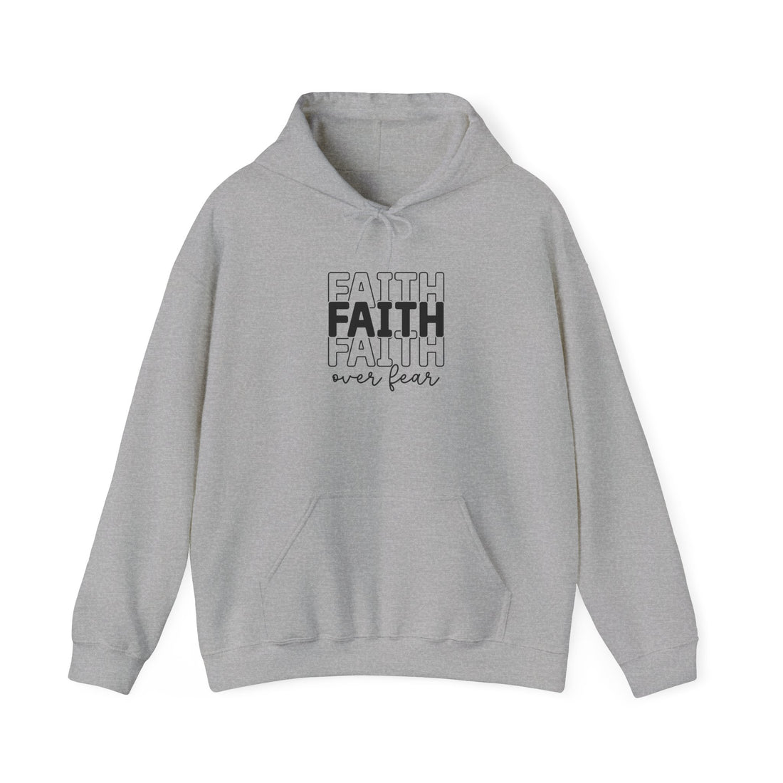Faith Over Fear Unisex Hooded Sweatshirt - Inspirational Casual Wear - GULLYDESIGN