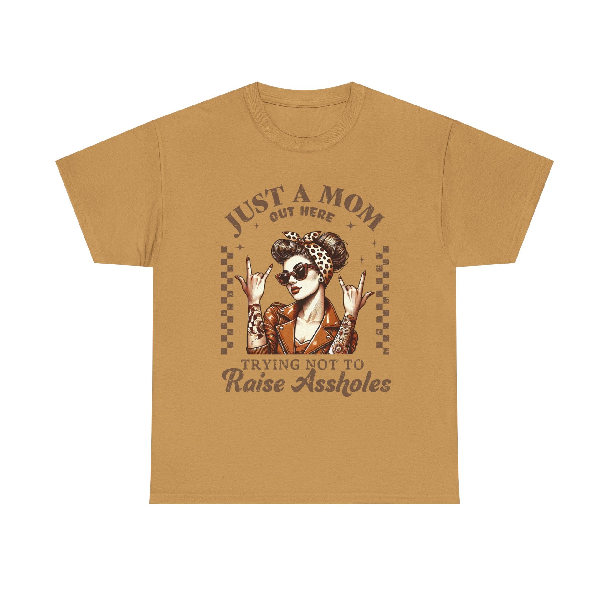 Just a Mom Unisex Heavy Cotton Tee - Funny Mom Shirt for Mother's Day - GULLYDESIGN