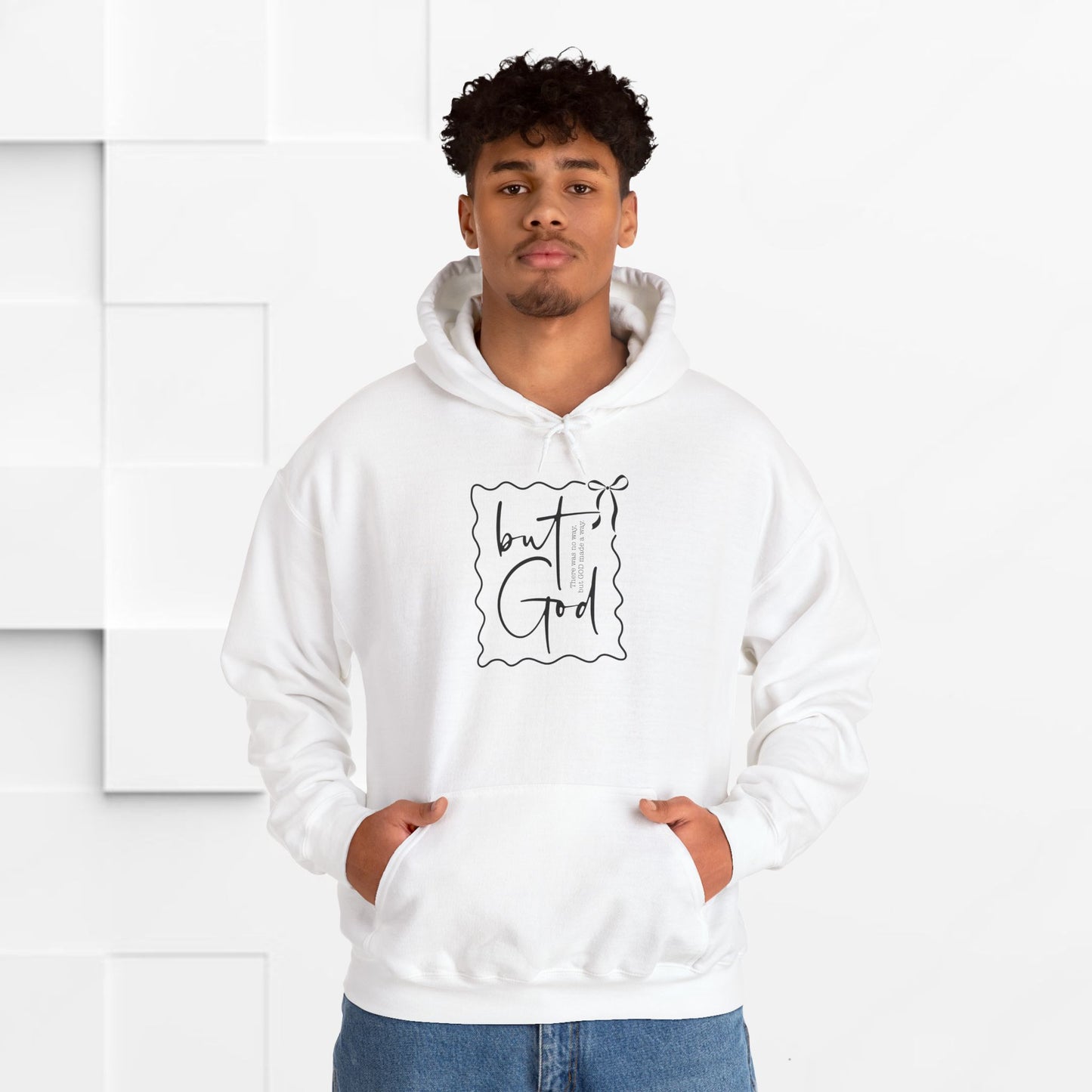 Inspirational Unisex Heavy Blend Hoodie - "but God" Design