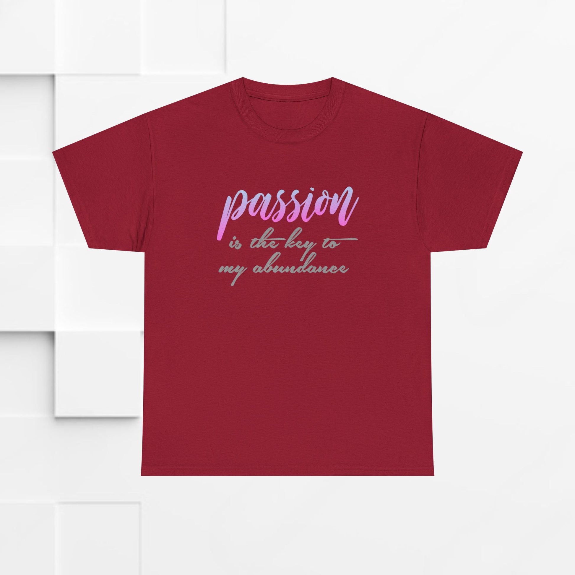 Passion is the Key Unisex Heavy Cotton Tee - Motivational T-Shirt for Inspiration and Abundance - GULLYDESIGN